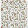 Baby Changing Mat 100% Cotton Padded Soft Nursery for Unit Animals in the Forest