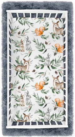 Fitted Sheet 120x60cm 100% Cotton for Baby cot Green Glade - MyHappy Baby