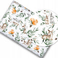 Fitted sheet 100% cotton printed design for baby crib 90x40cm Green Glade
