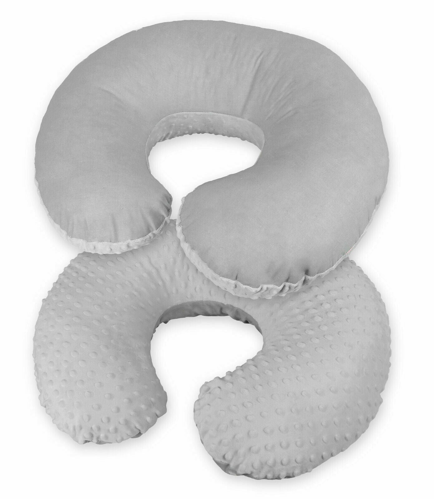 Baby Feeding Pillow Dimple Nursing Breastfeeding Pregnancy Pillow+Cover Grey/Grey