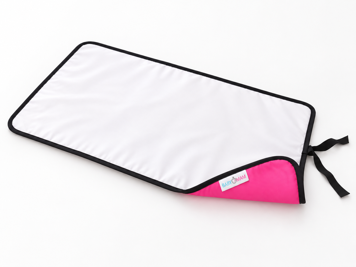 Portable Baby Changing Mat  Waterproof, Reversible & Foldable Travel Nappy Changing Pad (Pink)