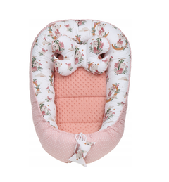 Baby 6pc Double Sided Soft Cocoon Infant Nest Bed Cushion Dreamland/ Dots Pink - MyHappy Baby