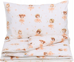 Baby Bedding Set 120x90cm Pillowcase Duvet Cover 2Pc Fit Cot Maja and Zuzia Beige - MyHappy Baby