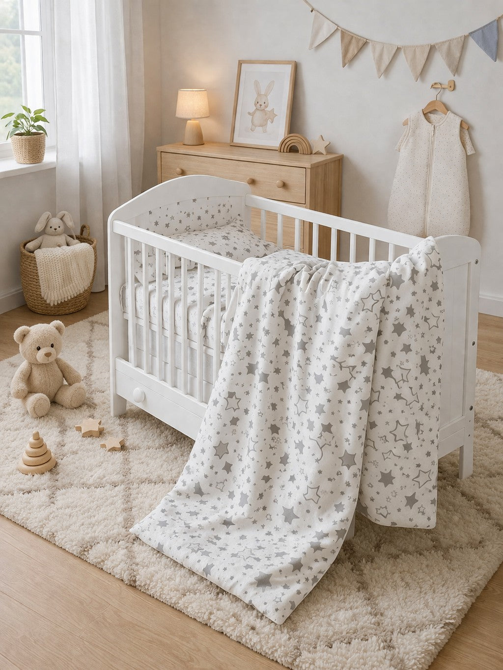 BABY Milky Way 3Pc Bedding Set Cotton Pillow Duvet Bumper Fit Cot 120x60cm