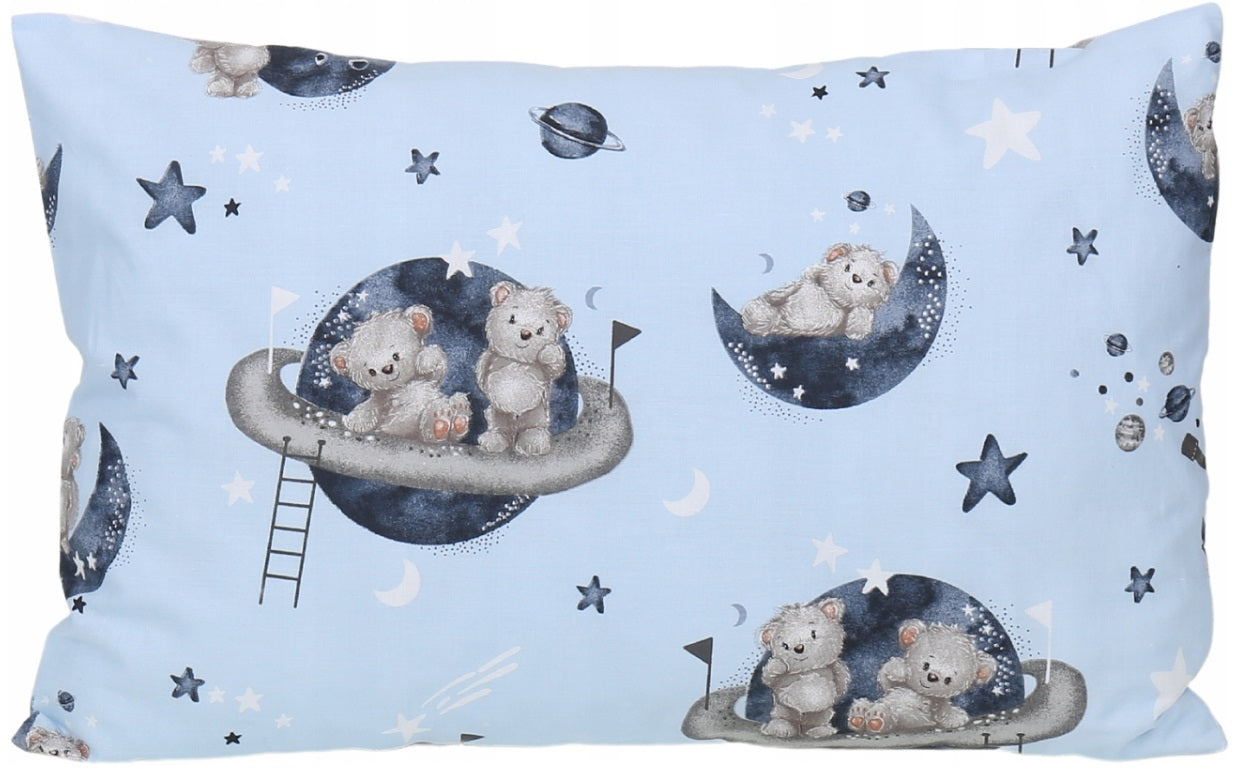 120x90 2Pc Baby Bedding Duvet Cover Set fit Cot Cotton Teddy Bear Space