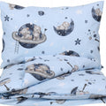 120x90 2Pc Baby Bedding Duvet Cover Set fit Cot Cotton Teddy Bear Space