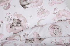 Bedding Baby Set to fit Cot 120x60cm Duvet Cover Pillow Case Organic Cotton Pink Bears - MyHappy Baby