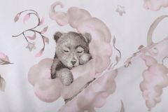 Bedding Baby Set to fit Cot 120x60cm Duvet Cover Pillow Case Organic Cotton Pink Bears - MyHappy Baby