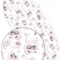 80x38cm Fitted Sheet for Baby Moses Basket Pram 100% Cotton Pink Bears