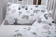 Baby 5Pc Bedding Set + Pillow Duvet Bumper Cover Nursery 70x80cm On Safari - MyHappy Baby