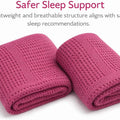 Cellular Baby Blanket 90x70 cm, Safe Nights, Organic 100% Cotton, Pack of 2, Breathable Newborn Blanket, Soft Nursery, Baby Bedding (Pink)