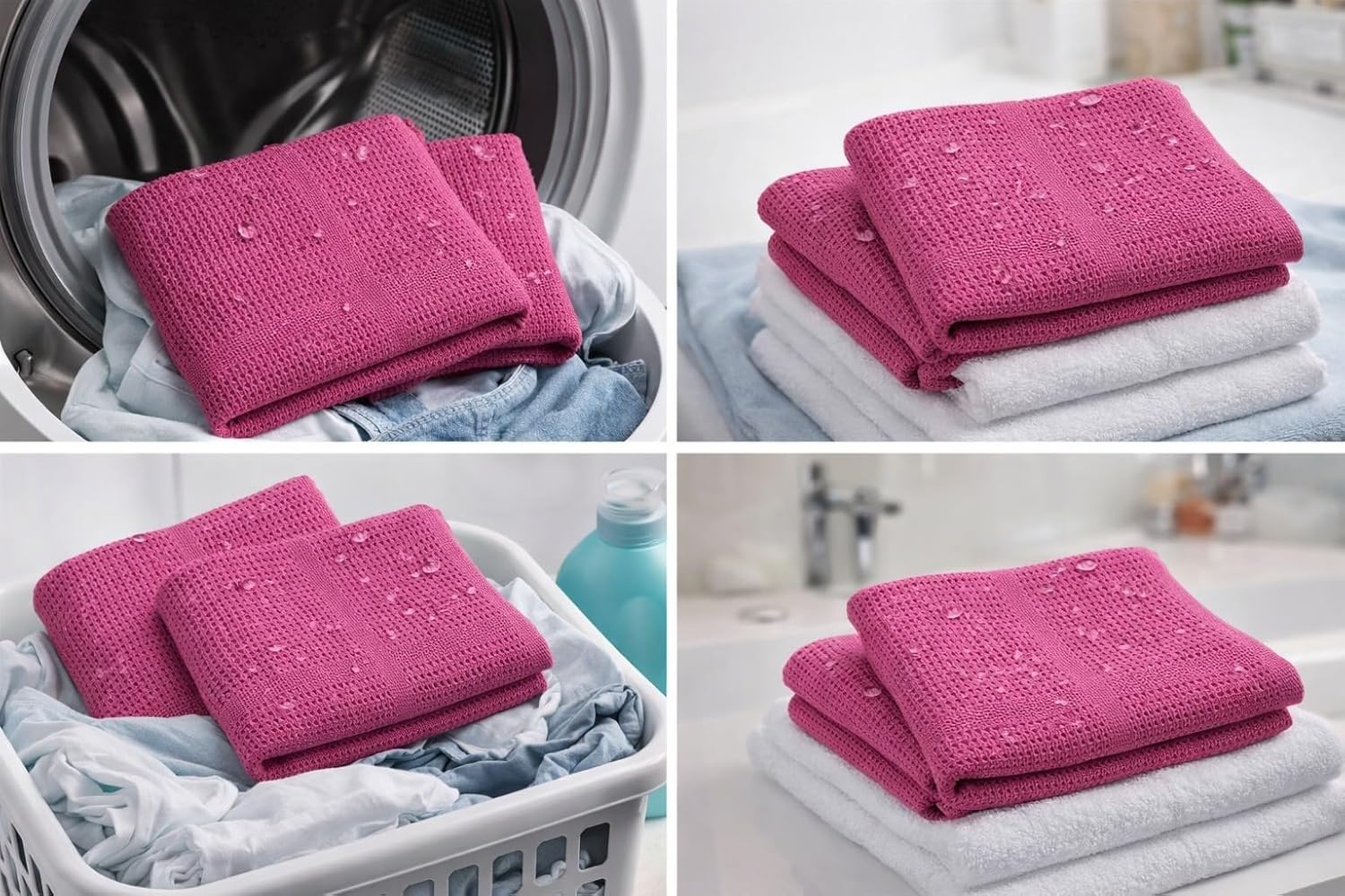 Cellular Baby Blanket 90x70 cm, Safe Nights, Organic 100% Cotton, Pack of 2, Breathable Newborn Blanket, Soft Nursery, Baby Bedding (Pink)