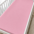 100% cotton fitted sheet for cot 120x60cm nursery baby soft plain style Pink