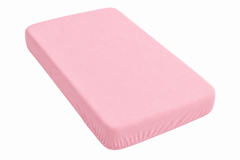 100% cotton fitted sheet for cot 120x60cm nursery baby soft plain style Pink - MyHappy Baby