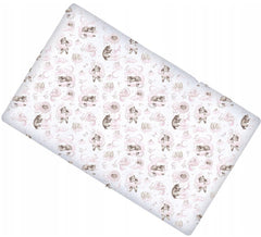 Baby Fitted Sheet 100% Cotton Mattress Toddler Bed 140x70cm Pink Bears - MyHappy Baby