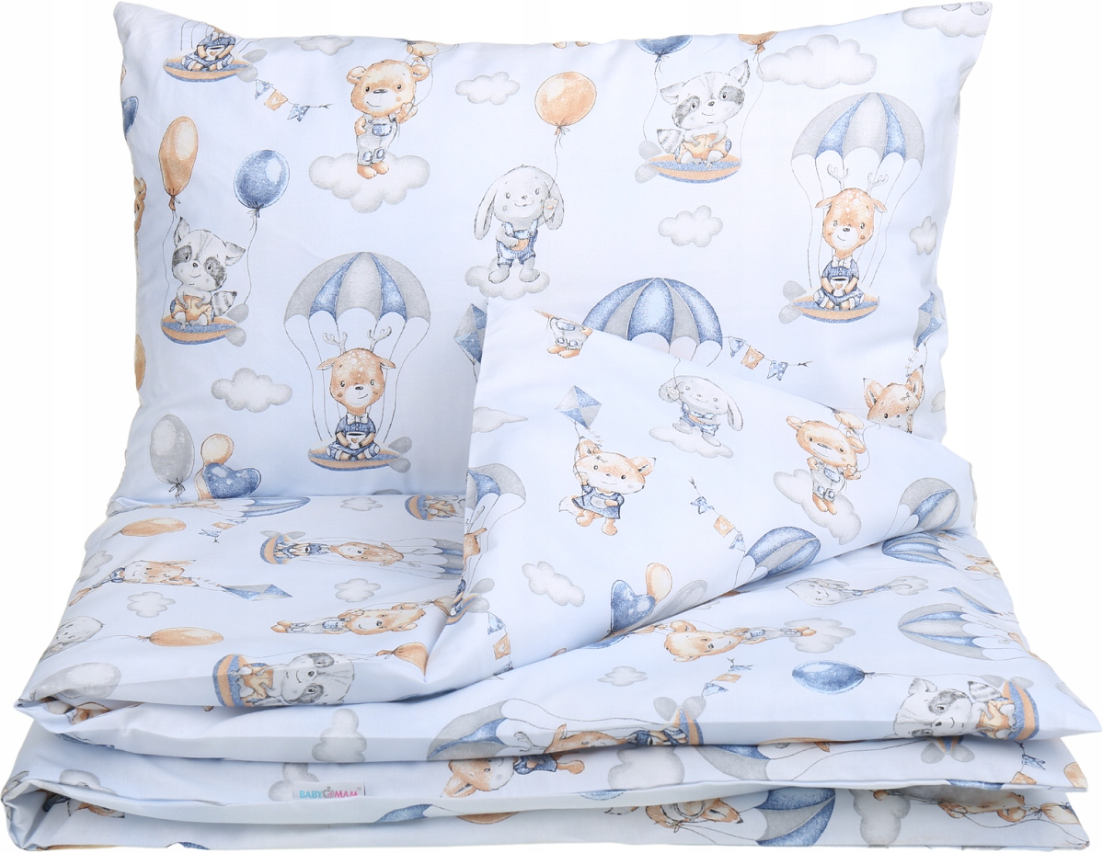 Baby Bedding Set 120x60cm 6pc All-round Fit Cot 100% Cotton Walk in the Cloud