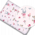 100% cotton fitted sheet printed design for baby crib 90x40cm Fox and Rabbit