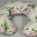 Baby Feeding Pillow + Removable Cover Cotton Newborn Peony and Butterflies