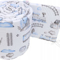 Baby Bedding Set 3pc All-round Fit Cot bed 140x70cm Retro Locomotive