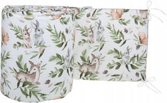 Padded Bumper To Fit Baby Cot Bed All-Round Cotton 420cm Green Glade - MyHappy Baby