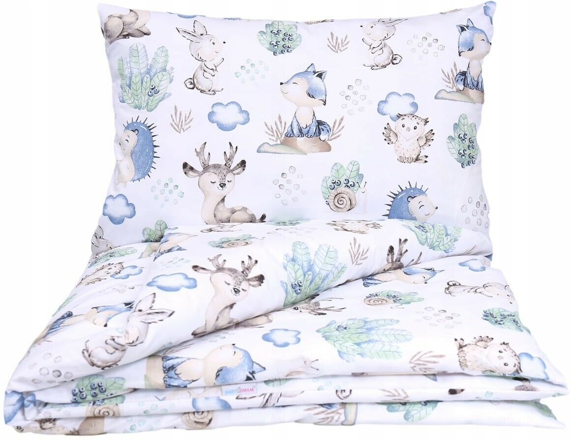 Baby Bedding Set 3pc All-round Fit Cot bed 140x70cm Wolf in the Forest