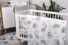 120x90cm 3Pc Baby Bedding Set Duvet Elephant On The Cloud/ Dots Pink - MyHappy Baby