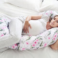 Pregnancy Pillow+cover Full BodyVNursing Large C Shape Garden Flowers