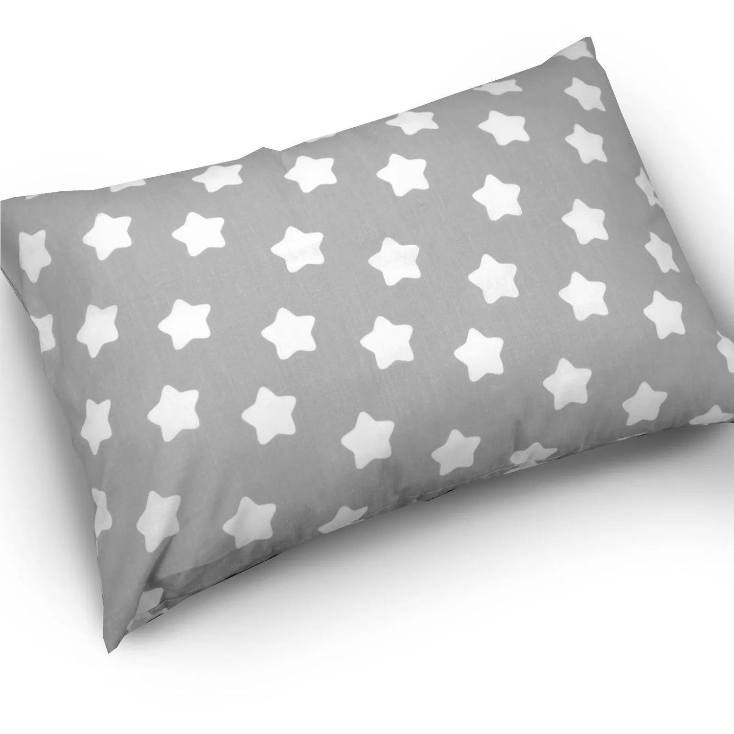 Pillow with Filling 60x40 cm – Big White Stars on Grey