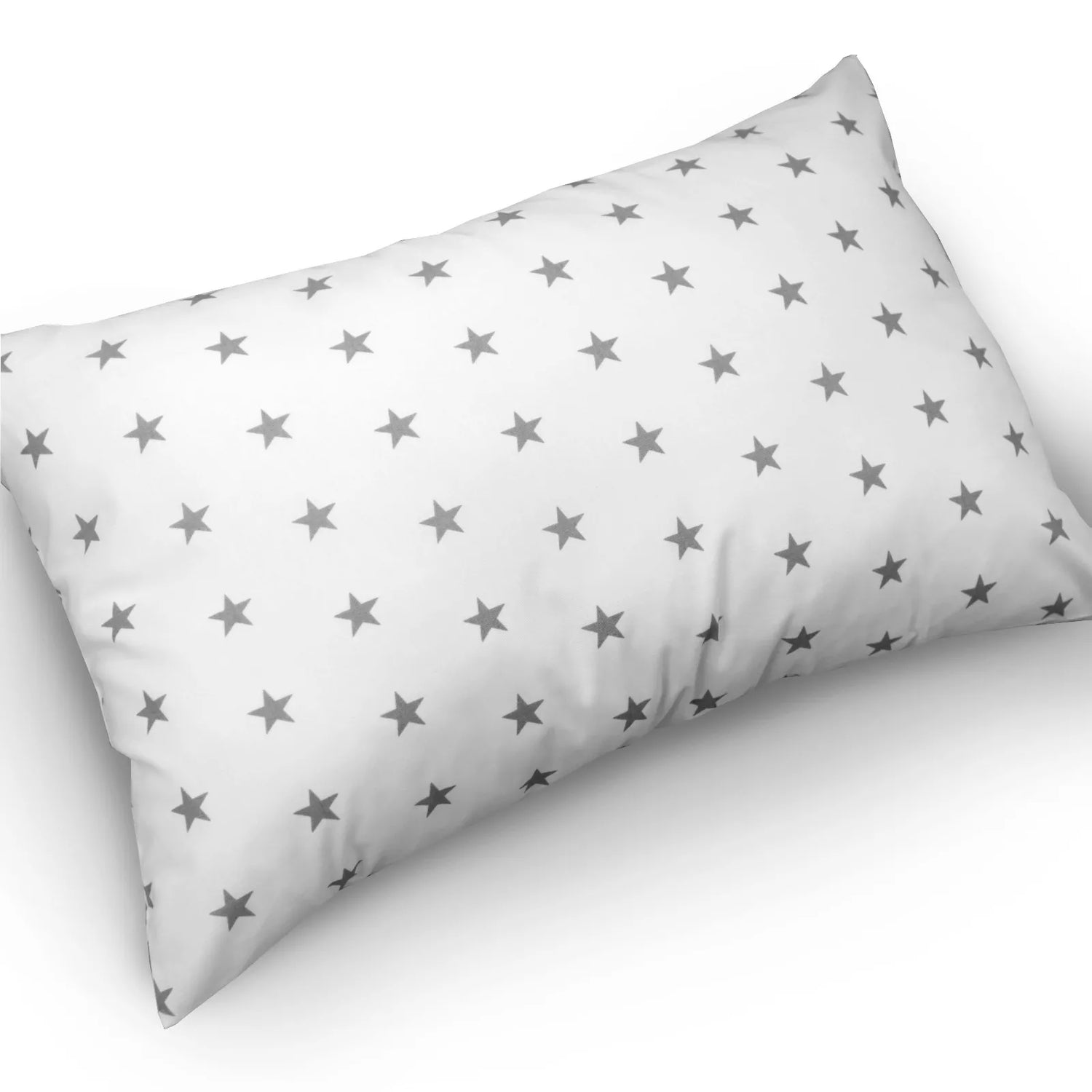 Pillow with Filling 60x40 cm – Small Grey Stars on White