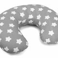 Baby Feeding Pillow + Removable Cover Cotton Newborn Big White on Grey