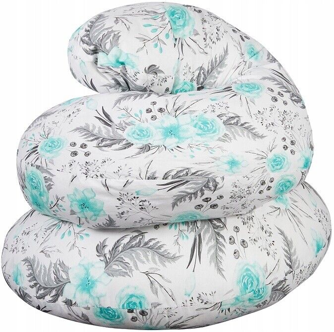 Pregnancy pillow+cover full body maternity nursing Large C shape Mint Flowers