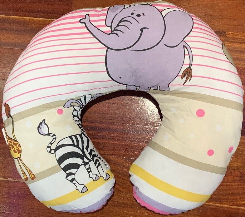 Baby feeding pillow cotton newborn maternity Safari Pink