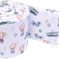 Padded Bumper To Fit Baby Cot Bed All-Round Cotton 420cm Dreamy Flight