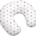Baby Feeding Pillow Cotton Newborn Grey Pink Stars