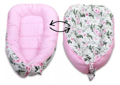 Baby 6pc Double-sided soft infant Cocoon Garden Flowers/ Dots with Pink - MyHappy Baby