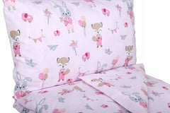 120x90 2Pc Baby Bedding Duvet Cover Set fit Cot Cotton Fox and Rabbit - MyHappy Baby