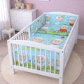 6Pc Baby Bedding Set Bumper Pillow Duvet Fit Cot 120x60cm Sheep Turquoise