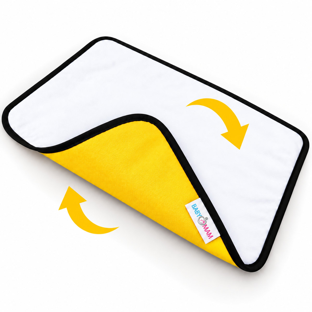 Portable Baby Changing Mat  Waterproof, Reversible & Foldable Travel Nappy Changing Pad (Yellow)