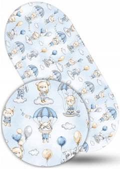 80x38cm Fitted Sheet for Baby Moses Basket Pram 100% Cotton Walk in the Clouds - MyHappy Baby
