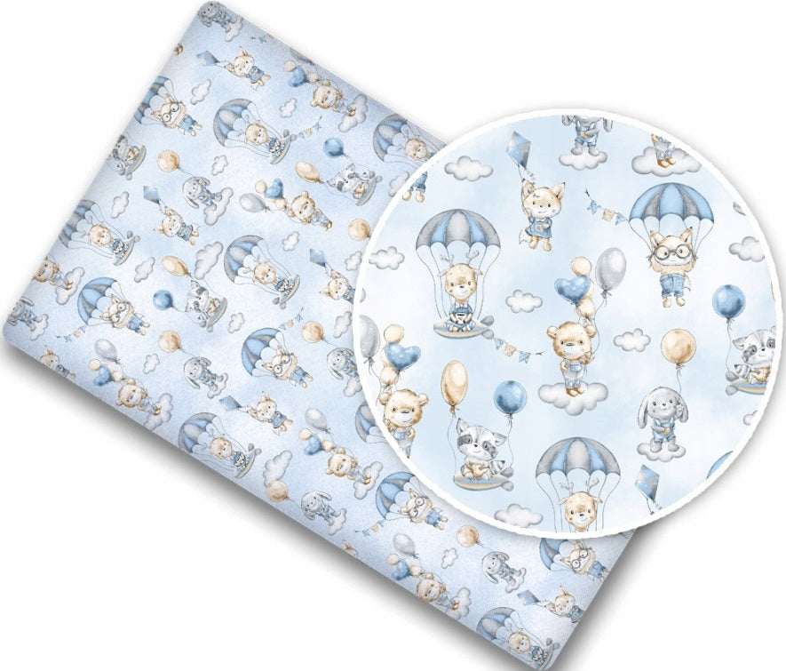 100% cotton fitted sheet printed design for baby crib 90x40cm Walk in the Clouds