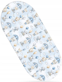 80x38cm Fitted Sheet for Baby Moses Basket Pram 100% Cotton Walk in the Clouds - MyHappy Baby
