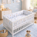 Baby Bedding Set 6pc All-round Fit Cot bed 140x70 Walk in the Clouds