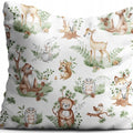 Pillowcase 40x40 cm – Animals in the Forest | Woodland Cushion Cover