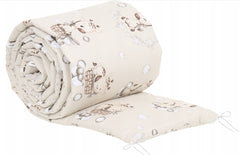 Baby Cot Liner Fit Cot All-round 360cm Straight 100% Cotton Giraffe - MyHappy Baby