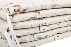 Baby Cot Liner Fit Cot All-round 360cm Straight 100% Cotton Giraffe - MyHappy Baby