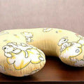 Baby feeding pillow + removable cover cotton newborn maternity Puppy cream