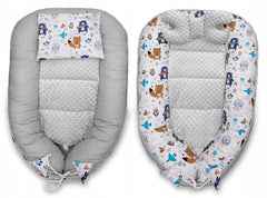 Baby 6pc Double-sided soft infant Cocoon Boho Navy / Small Dots - MyHappy Baby