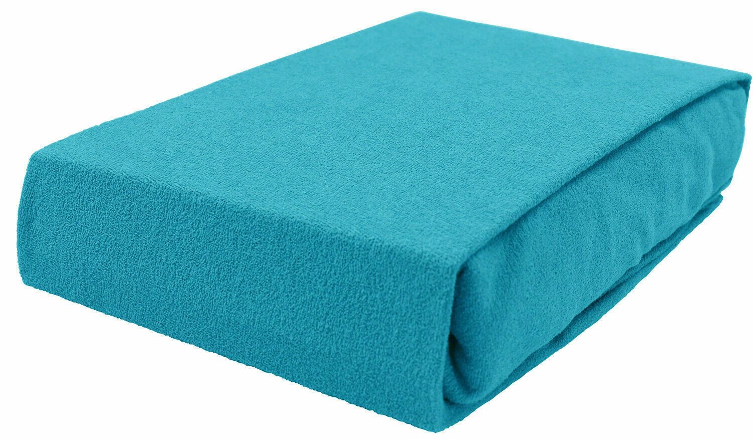 Terry Towelling Fitted Sheet 120x60 Nursery Baby Cot/ Cotbed/ Frotte Turquoise