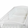 Baby 5Pc Bedding Set Pillow Duvet Bumper Fit Cotbed 140x70cm White