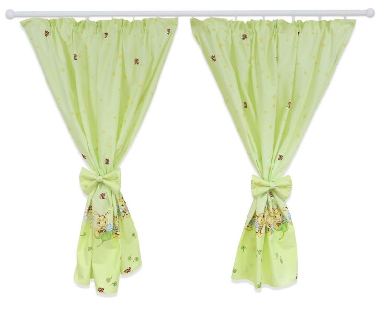 Nursery Curtains for Babies & Toddler's Bedroom Bees green